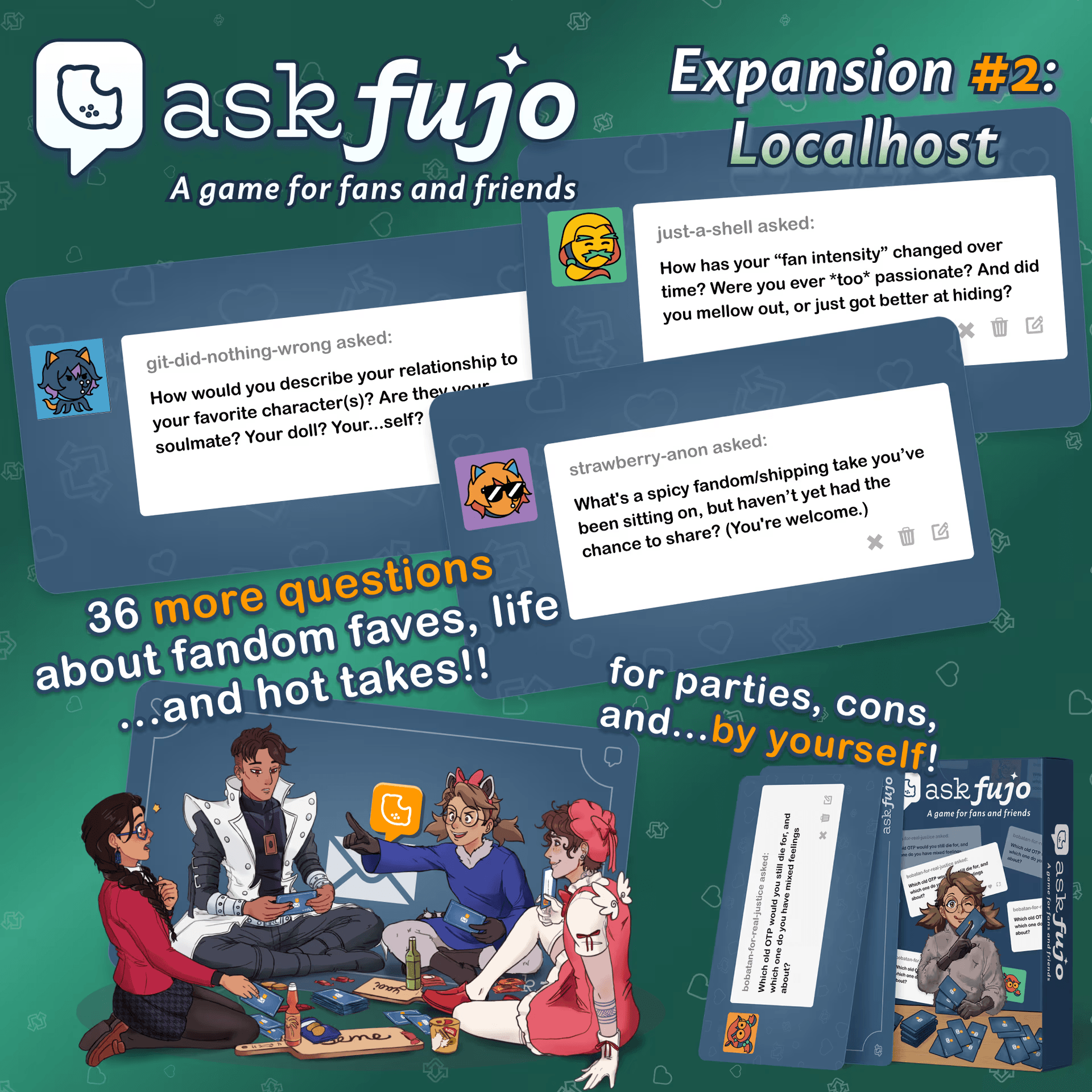 AskFujo Expansion #2: Localhost — 36 more questions featuring just-a-shell, git-did-nothing-wrong, and strawberry-anon